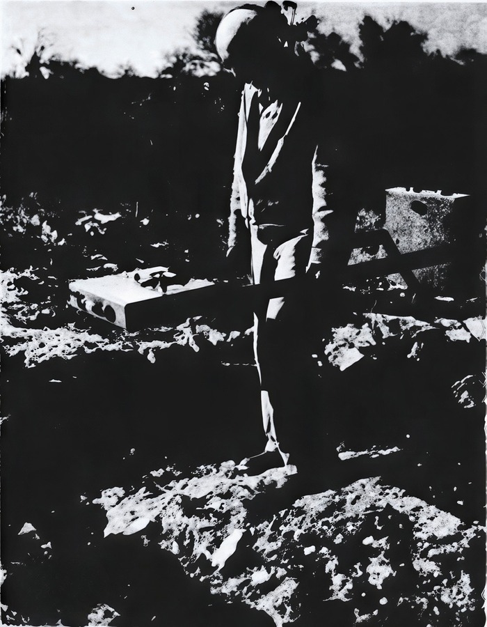 A.V. Shaw with metal detector
